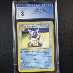 CGC 8 Wartortle 1st Edition Base Set Shadowless 042/102 1999 English - Image 1