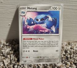 Pokemon TCG Metang Scarlet & Violet-Temporal Forces 114/162 Non Holo Common - Image 1