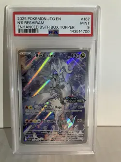 N's Reshiram- Enhanced BSTR Box Topper- PSA 9 2025 Pokemon JTG EN - Image 2