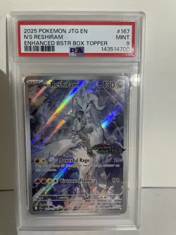 N's Reshiram- Enhanced BSTR Box Topper- PSA 9 2025 Pokemon JTG EN - Image 4