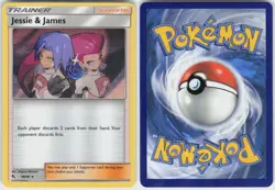 Jessie & James 58/68 Holo Rare Hidden Fates Pokemon Holo NM - Image 1
