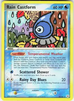 Rain Castform 23/101 Rare Hidden Legends Pokemon Near Mint - Image 1