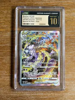 Pokemon TCG CGC Pristine 10 Mewtwo VSTAR 221/172 SAR VSTAR Universe - Image 1