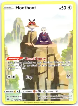 2022 Pokemon Hoothoot #TG12/TG30 Ultra Rare, Holo A1 01 04 - Image 1