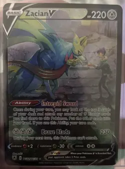 Zacian V TG21/TG30 Holo V Rare Astral Radiance Trainer Gallery Pokemon Holo MP - Image 1