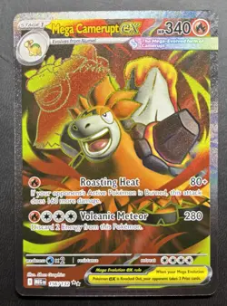 Mega Camerupt EX 156/132 SIR ENGLISH 2025 Pokemon Mega Evolutions PRESTINE - Image 1