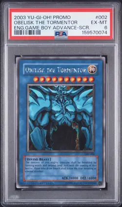 2003 Yu-Gi-Oh Obelisk The Tormentor GBI-002 Secret Rare PSA 6 GBA Promo - Image 1