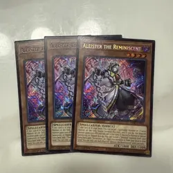 Yugioh! 1x Aleister the Reminiscent CORI-EN015 Secret Rare 1st Ed 3x Set - Image 1