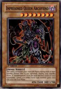 Imprisoned Queen Archfiend Common Dark 1st Edition Phantom Darkness Yugioh - Image 1