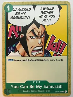 You Can Be My Samurai!! C OP01-055 - Romance Dawn - One Piece TCG - Image 1