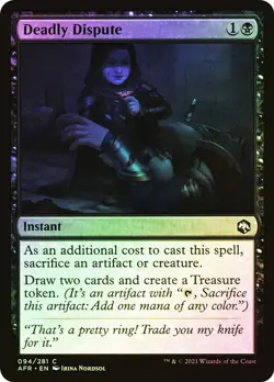 x4 MTG NM+ Foil Deadly Dispute AFR Adventures in Forgotten Realms Magic Card - Image 1