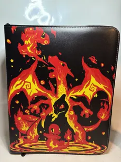 Pokemon Trading Card Binder Holder Case Album Book 50 Sheets 9 Pockets, Zipper - Image 1
