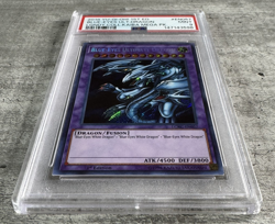 Yugioh Card 1st Ed. Blue-Eyes Ultimate Dragon SCR PSA 9 Mint, LCKC-EN057 2018 - Image 3