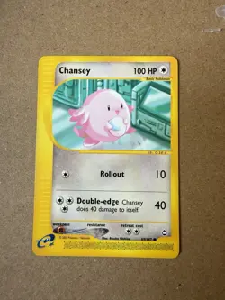 Pokemon TCG Chansey Card 69/147 Aquapolis Regular Common - Image 1