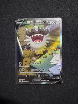 Galarian Perrserker V 184/196 Alt Full Art Lost Origin Pokemon Card - LP - Image 1