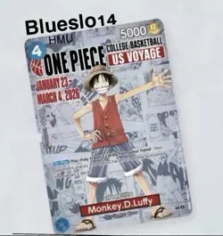 One Piece Monkey.D.Luffy US College B-Ball Promo Card Rutgers SHIPS WITHIN 24HRS - Image 2