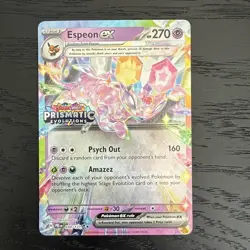 Pokemon Card Espeon ex 034/131 STAMPED Prismatic Evolutions NM - Image 1
