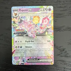 Pokemon Card Espeon ex 034/131 STAMPED Prismatic Evolutions NM - Image 3