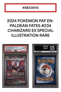 Charizard EX Paldean Fates Special Illustration Rare Card PSA 10 234/091 - Image 3