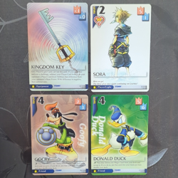 Kingdom Hearts TCG CCG 4-Card Lot Kingdom Key Sora Goofy Donald Duck 4 Rare - Image 1