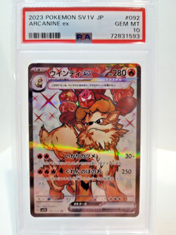 Pokemon 092/078 Arcanine ex PSA 10 - Violet - Japanese - Image 1