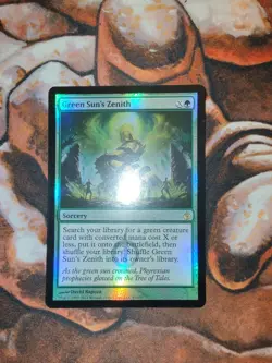 NM FOIL Green Sun's Zenith Mirrodin Besieged MTG Magic the Gathering 1st Edition - Image 1