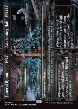 Funeral Room // Awakening Hall - Foil Extended Art DSK LP MTG - Image 1