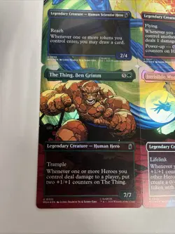 Fantastic Family Complete Scene Fantastic 4 Foil MTG Reed Ben Johnny Sue - Image 4