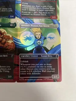 Fantastic Family Complete Scene Fantastic 4 Foil MTG Reed Ben Johnny Sue - Image 5