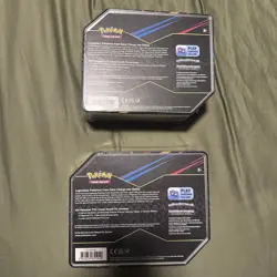 Pokemon TCG: Crown Zenith Tin Set of 2 Galarian Moltres Zapdos Sealed - Image 2
