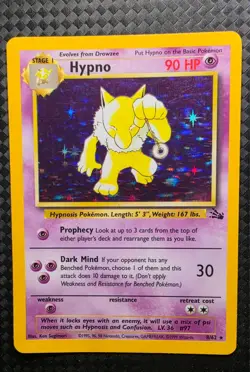 Pokemon - Hypno 8/62 - Fossil - Holo Card - Ungraded/LP - Image 2
