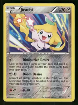Jirachi 42/108 Reverse Holo Pokemon XY - Roaring Skies - Image 1