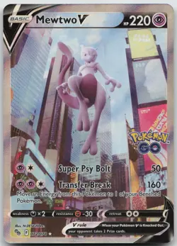 Mewtwo V 072/078 Ultra Rare Pokemon GO Pokemon Holo NM A65-80 - Image 1