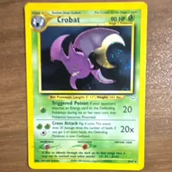 Wizards of the Coast Crobat 04/64 Neo Revelation Holo Rare Unlimited 90HP 2000 - Image 1