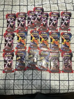 Pokemon Scarlet & Violet: Destined Rivals Sleeved Booster Pack lot of 19 - Image 1