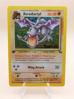 Aerodactyl (Prerelease) 1st Edition Holo Rare Fossil Pokemon Card - WOTC 1999 - Image 1