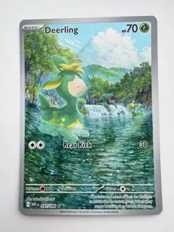 Pokemon TCG Deerling Illustration Rare Card 091/086 White Flare - Image 1