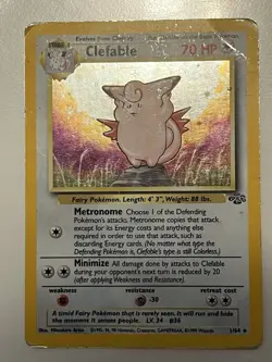 Pokemon Clefable 1/64 Holo Rare Jungle (HP) - Image 1