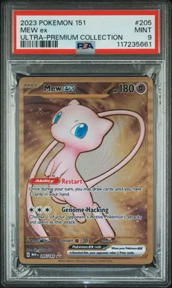 Mew EX Ultra-Premium Collection Metal Promo 205/165 Pokemon 151 Mint PSA 9 - Image 1