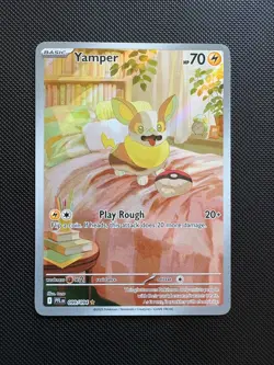Yamper 099/094 Illustration Rare Phantasmal Flames Pokemon Holo Near Mint - Image 1