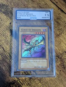 Yugioh Curse of Dragon LOB-066 Super Rare Unlimited Graded AGS NM + - Image 1