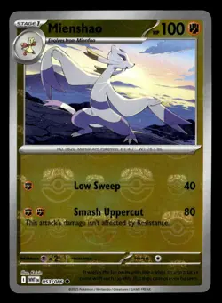 Pokemon Mienshao (Master Ball Pattern) #053/086 tcg Near Mint or Better - Image 1