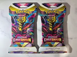 2 Pokemon Brand New Sleeved Booster Packs Sword and Shield Lost Origin - Image 1