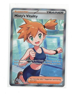 Misty's Vitality 111/084 Ultra Rare Pitch Black Pokemon Holo Near Mint - Image 1
