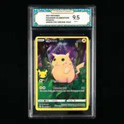 TQG 9.5 MINT+ 2021 Pokemon ENG Pikachu #SWSH-CB E 005/025 HOLO(1) - Image 1