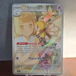 Lillie's Ribombee 164/159 Illustration Rare Journey Together Pokemon Holo - Image 1