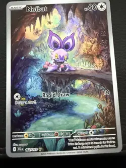 Pokemon Noibat 169/159 Journey Together Scarlet & Violet Illustration Rare. NM - Image 2
