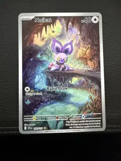 Pokemon Noibat 169/159 Journey Together Scarlet & Violet Illustration Rare. NM - Image 5