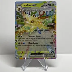 Leafeon ex 006/131 Tera Holo Double Rare Prismatic Evolutions Pokemon Near Mint - Image 1
