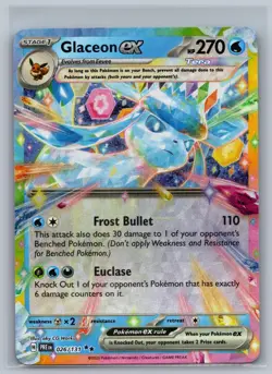 Glaceon ex 026/131 Holo Double Rare Prismatic Evolutions Pokemon Near Mint - Image 1